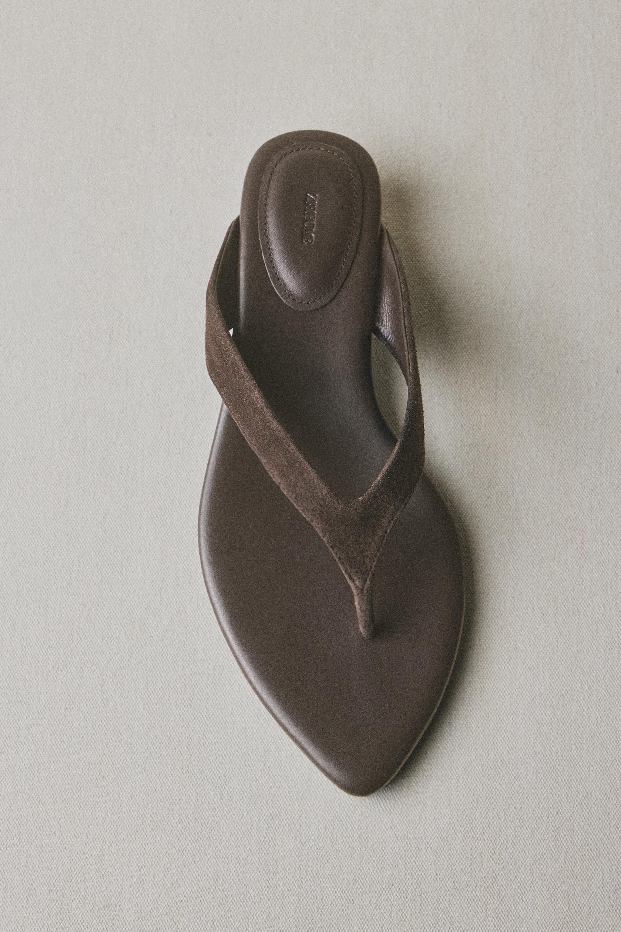 LEATHER HEEL SANDALS